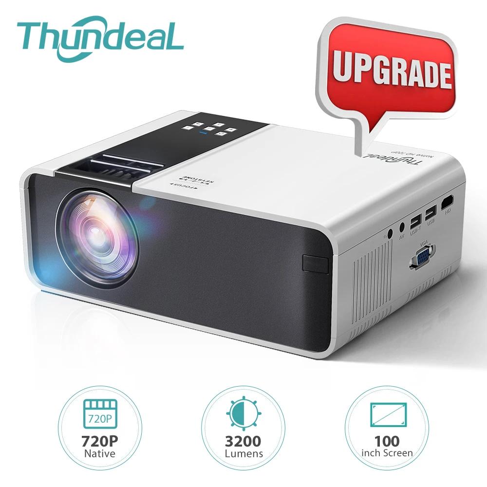 ThundeaL Mini Projector TD90 Native 1280 x 720P Portable HD 1080P Projector ȵ̵ WiFi 3D Video Home Cinema LED Smar